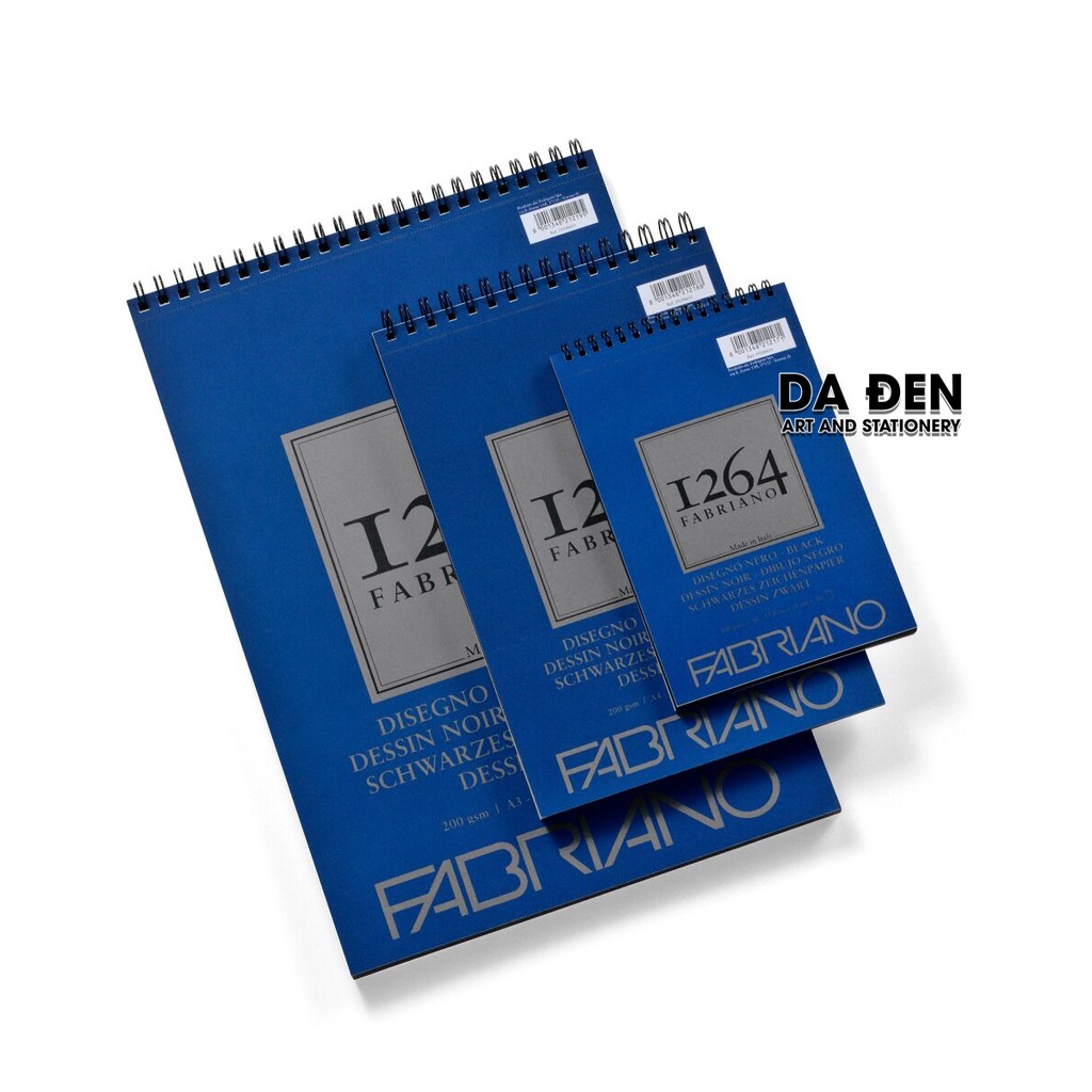 [DA ĐEN] Sổ Fabriano 1264 Giấy Đen A3 200g/m²