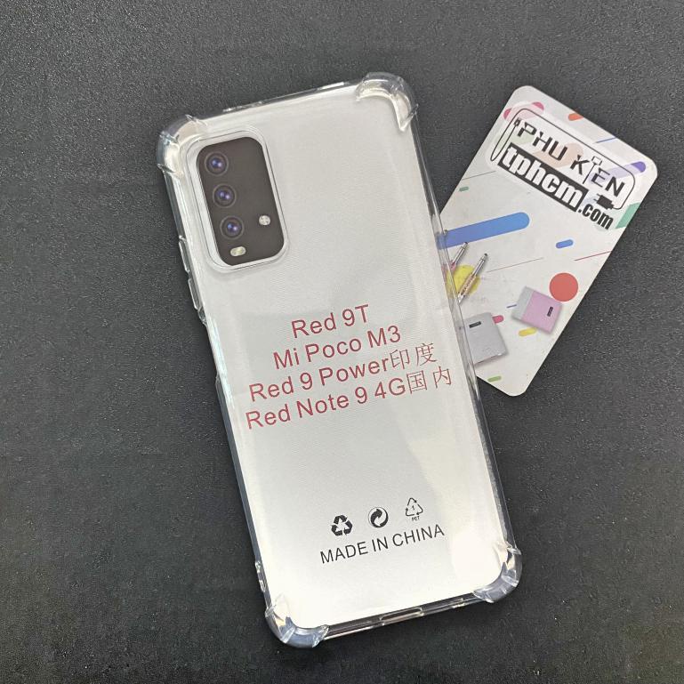 Ốp Lưng Xiaomi Poco M3 - Redmi Note 9 4G Dẻo Trong Suốt Chống Sốc