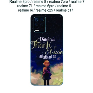 Miếng dán skin mặt lưng realme 8pro / realme 8 / realme 7pro / realme 7 / realme 7i / realme 6pro / realme 6............
