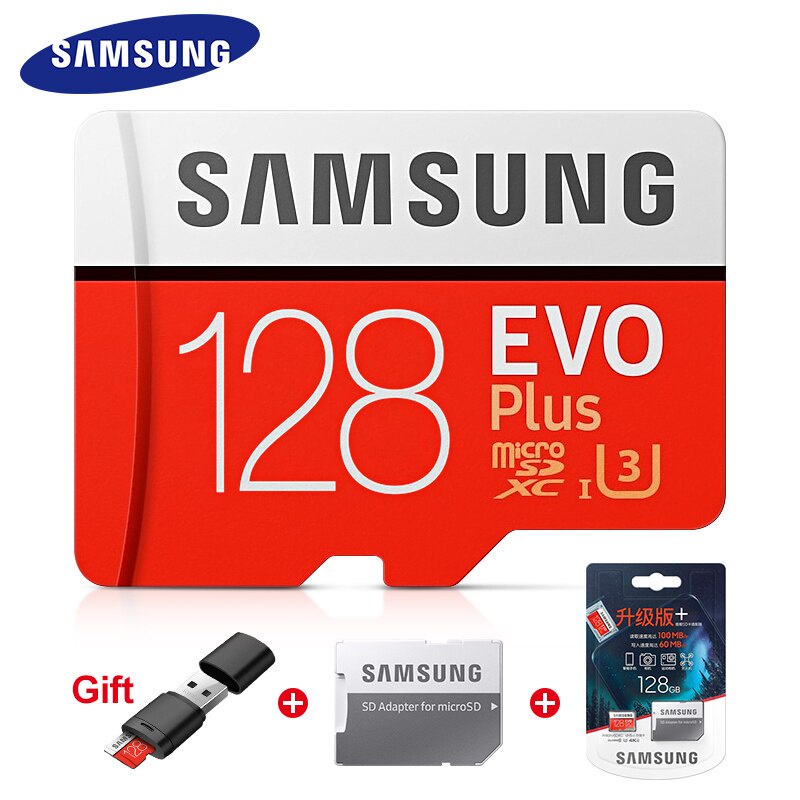 SAMSUNG Thẻ Nhớ Micro SD EVO + 128GB 64GB 32GB 95MB / s 100MB / s C10 SDHC SDXC U1 U3 TF Card 64 G 32 G 100% Chính Hãng