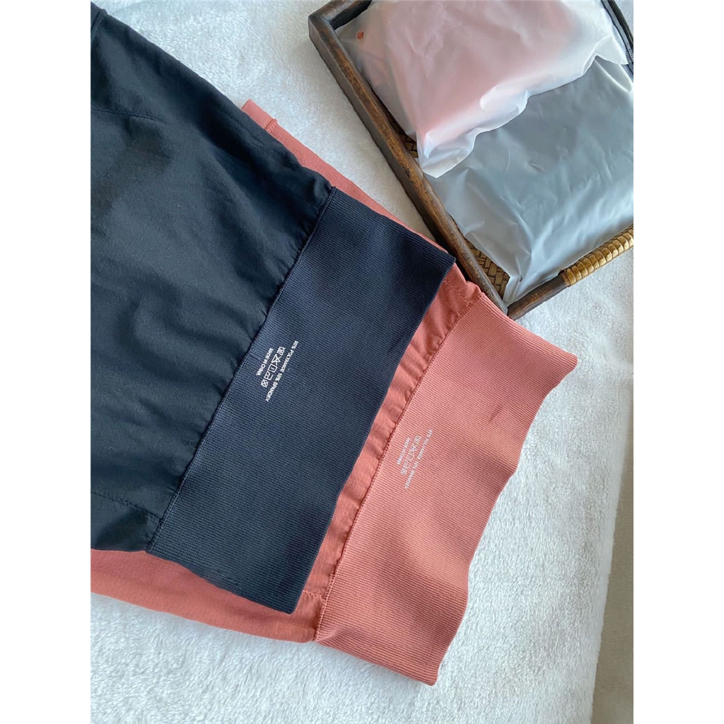 Quần đùi thể thao FINETOO bó sát lưng cao mềm mại co giãn màu trơn thời trang mùa hè dành cho nữ