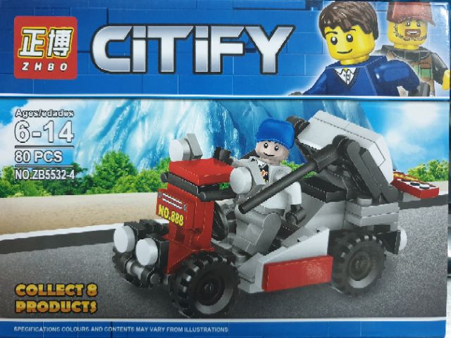 Lego zhbo 5532 city thành phố xây dựng xe đua máy bay tàu thủy công nông tải lắp ráp thông minh