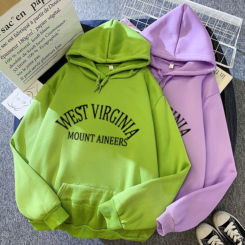 Áo Nỉ Hoodie In Chữ WEST VIRGINIA Phong Cách  Áo From Rộng Unisex Style Ulzzang HOT TREND BB HOODIE