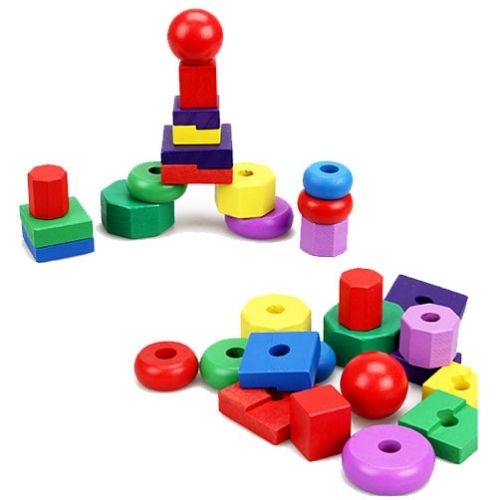 Đồ chơi gỗ thông minh thả gỗ 3 cọc hình khối cho bé đồ chơi montessori BABY MAX