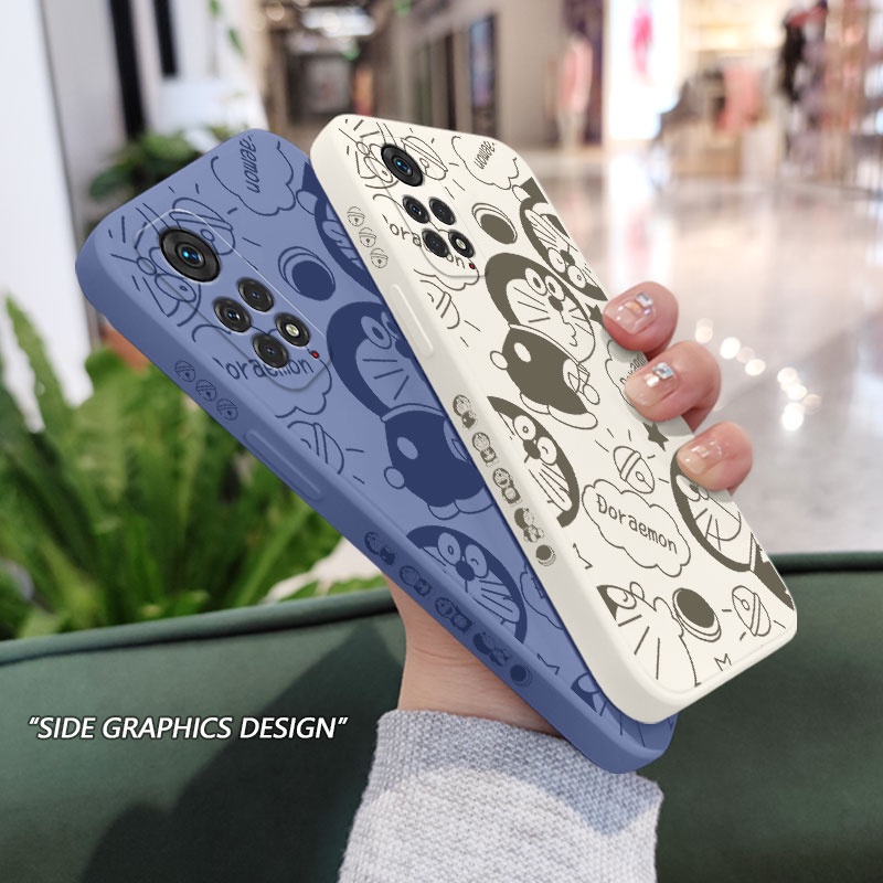 Ốp Điện Thoại Họa Tiết Mèo Xanh Dương Thiết Kế Sáng Tạo Cho Xiaomi Redmi Note 11 11S Pro Plus + 4G 5G