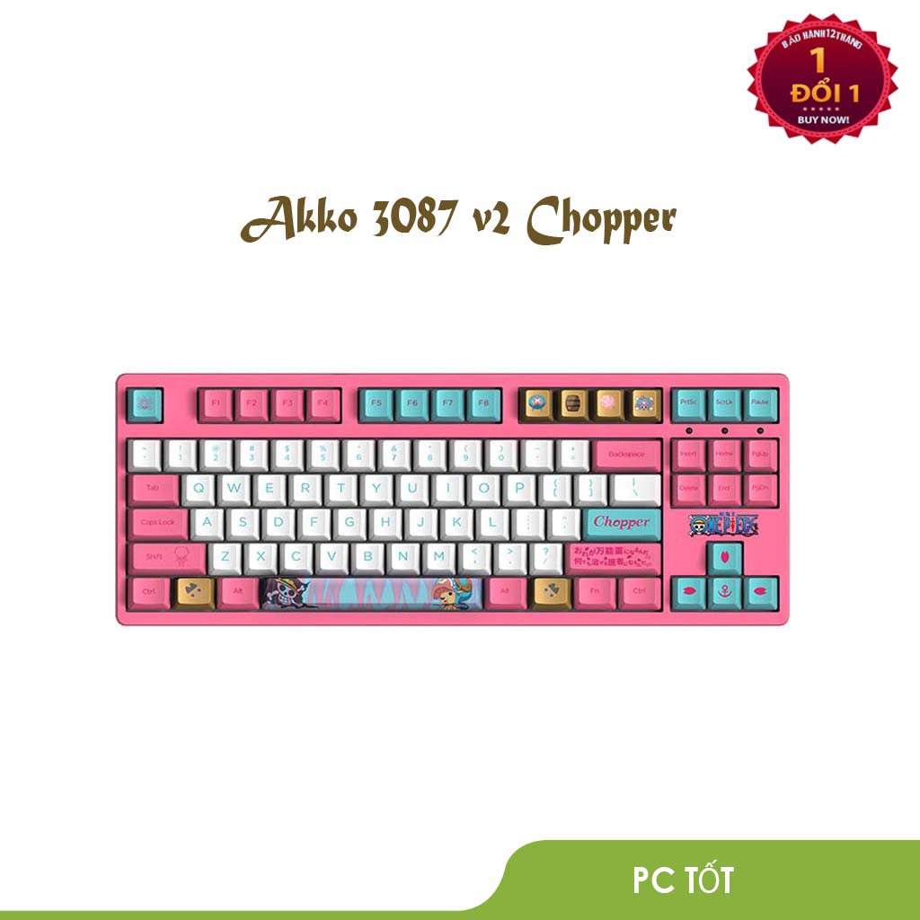 Bàn phím cơ Akko 3087 v2 One Piece – Chopper (Akko switch)