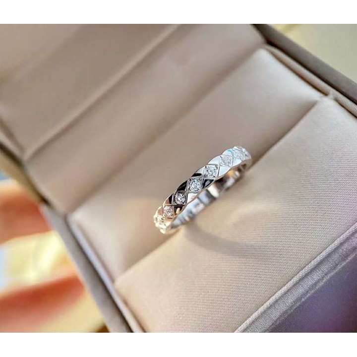 Nhẫn titan góc cắt hình kim cương đính đá siêu đẹp, bền màu, hợp thời trang - Tặng hộp đựng sinh xắn