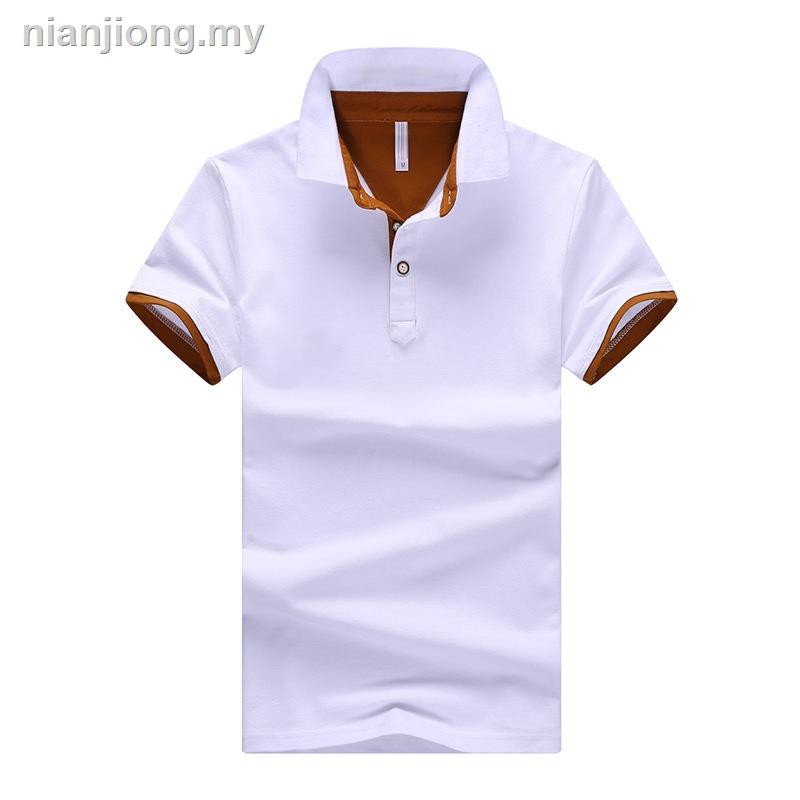 Áo Thun Polo Tay Ngắn Vải Cotton Màu Trơn Thời Trang Mùa Hè Cho Nam 8 Màu Lựa Chọn