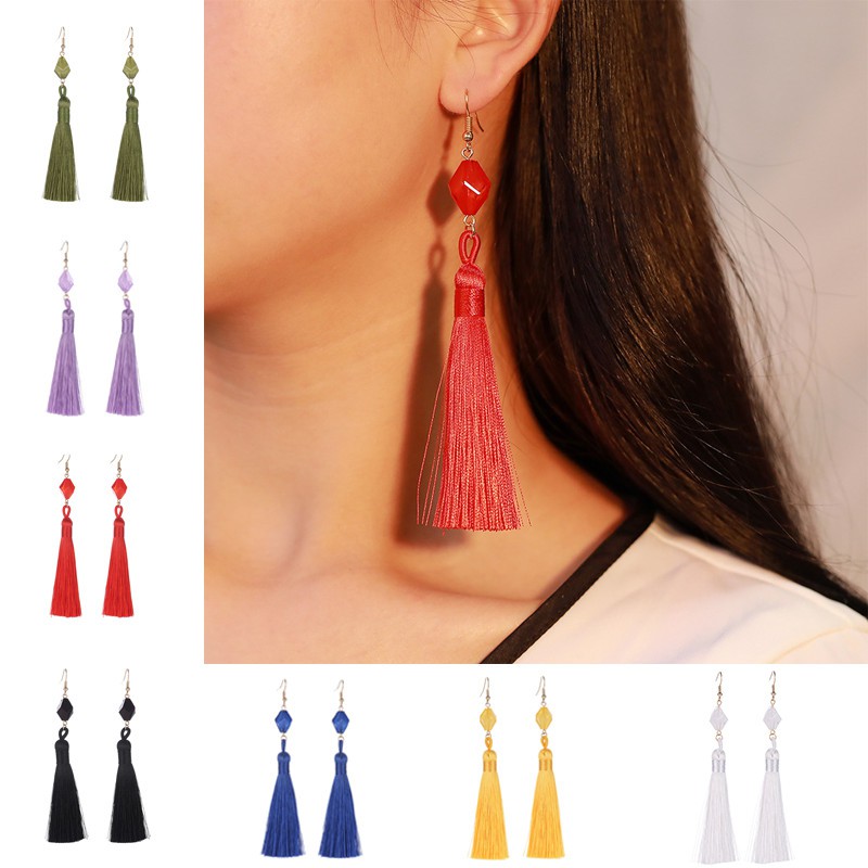 Khuyên Tai Tua Rua Phong Cách Boho