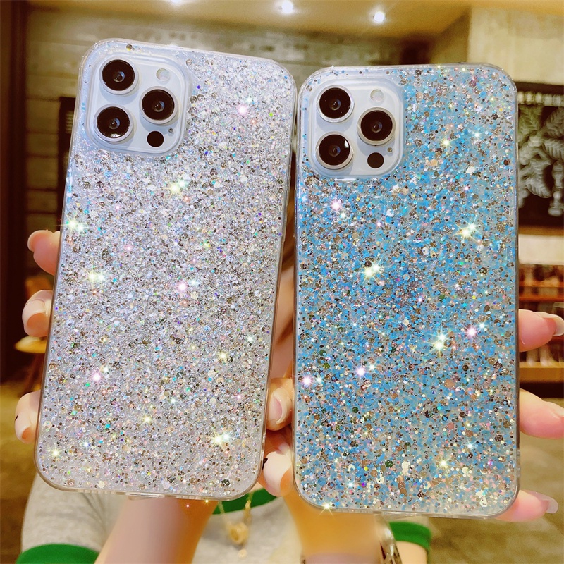Ốp Điện Thoại Mềm Ánh Nhũ Sang Trọng Chống Va Đập Cho Iphone 12 Mini 11 12 Pro Max Se 2020 Xr Xs Max 8 7 6 6s Plus