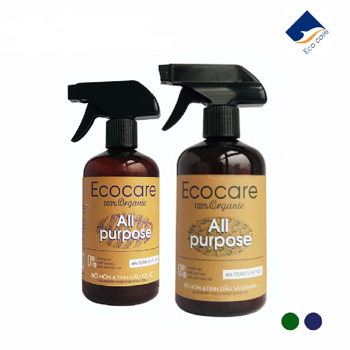 Xịt Chùi Rửa Đa Năng Bồ Hòn Hữu Cơ ECOCARE 500ml - Diệt khẩn, khử mùi, hiệu quả mọi chất liệu