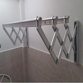 Giàn phơi áp tường cao cấp nhôm dày 2m x 3 thanh phơi