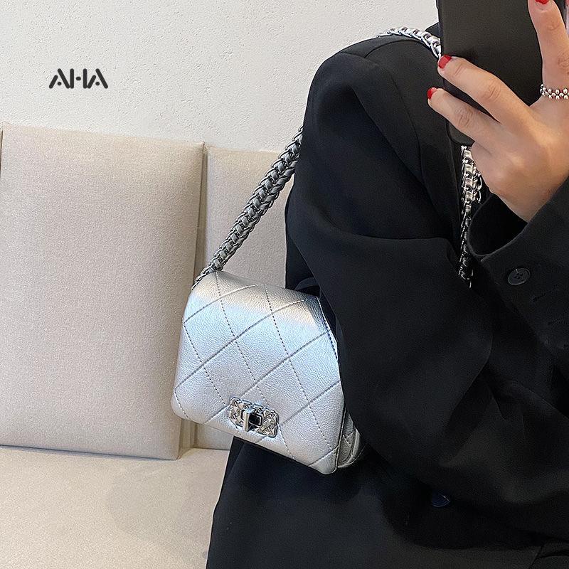 AHA OFFICIAL Aha Túi Đeo Vai Vuông Nhỏ Thêu Họa Tiết Phong Cách Mới Phổ Biến Cho Nữ Bán Chạy Ba