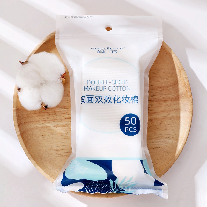 Bông Tẩy Trang 50 Miếng Cotton Cao Cấp