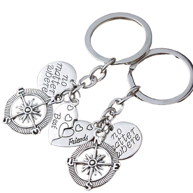 2PCS Móc khóa cặp đôi bạn thân xinh xắn