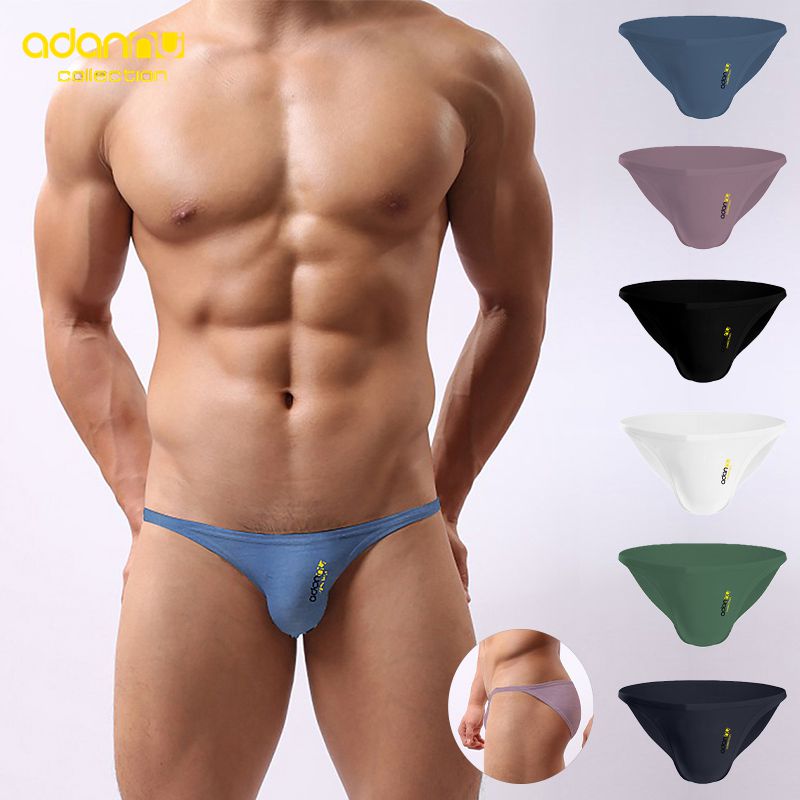 ORLVS Quần lót bằng modal thoáng khí lưng thấp màu trơn thoải mái cho nam