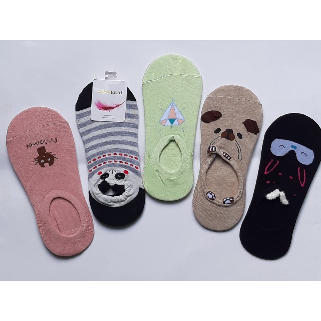 [1đôi] vớ lười nữ Cotton mềm mại chống hôi chân hình thú siêu dễ thương size 21-23cm ( nhiều màu )