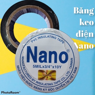 Băng keo, băng dính điện loại tốt Nano 10Y màu đen, dẻo dai, cách nhiệt dùng cho công trình chất lượng cao