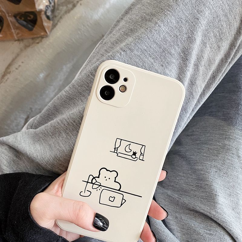 Ốp lưng iphone lưng in hình gấu dễ thương 5s/6/6plus/6s/6splus/7/7plus/8/8plus/x/xr/xs/11/12/pro/promax