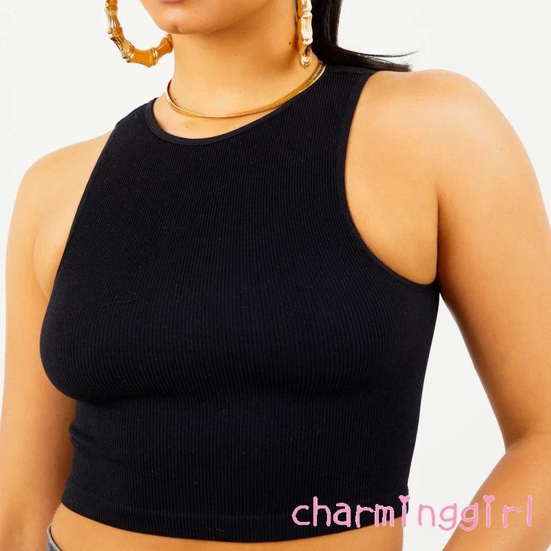 Áo Croptop Không Tay Màu Trơn Thời Trang Cho Bạn Nữ