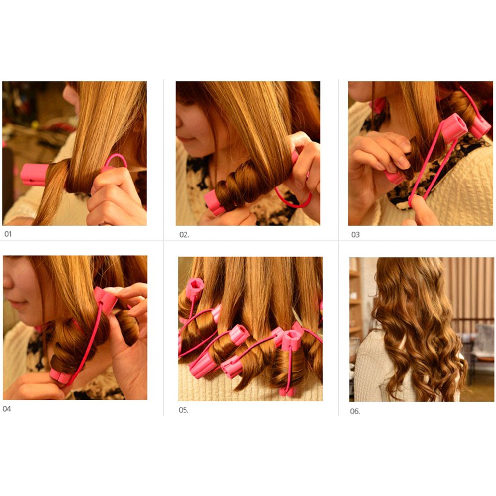 New Fashion 6pcs Sleeping Magic Sponge Hair Curler DIY Flower type Soft Hair Curler Curlers Twist Hairdresser Tool