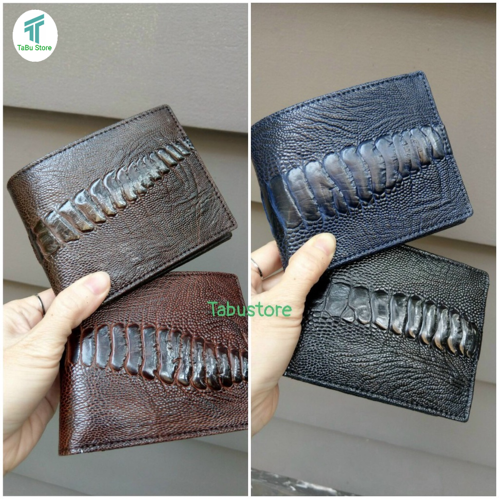 Ví Nam Da Đà Điểu Nhập Phong Cách Châu Âu Sử Dụng Ngăn Ẩn Không Dùng Khóa Kéo Truyền Thống Ảnh Chụp Trực Tếp