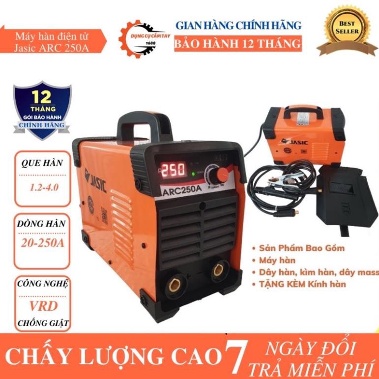 Máy hàn jasic ARC 250A - Máy hàn điện tử Jasic ARC 250A Chính hãng tặng kèm mặt nạ - Điện Máy Hà Nội
