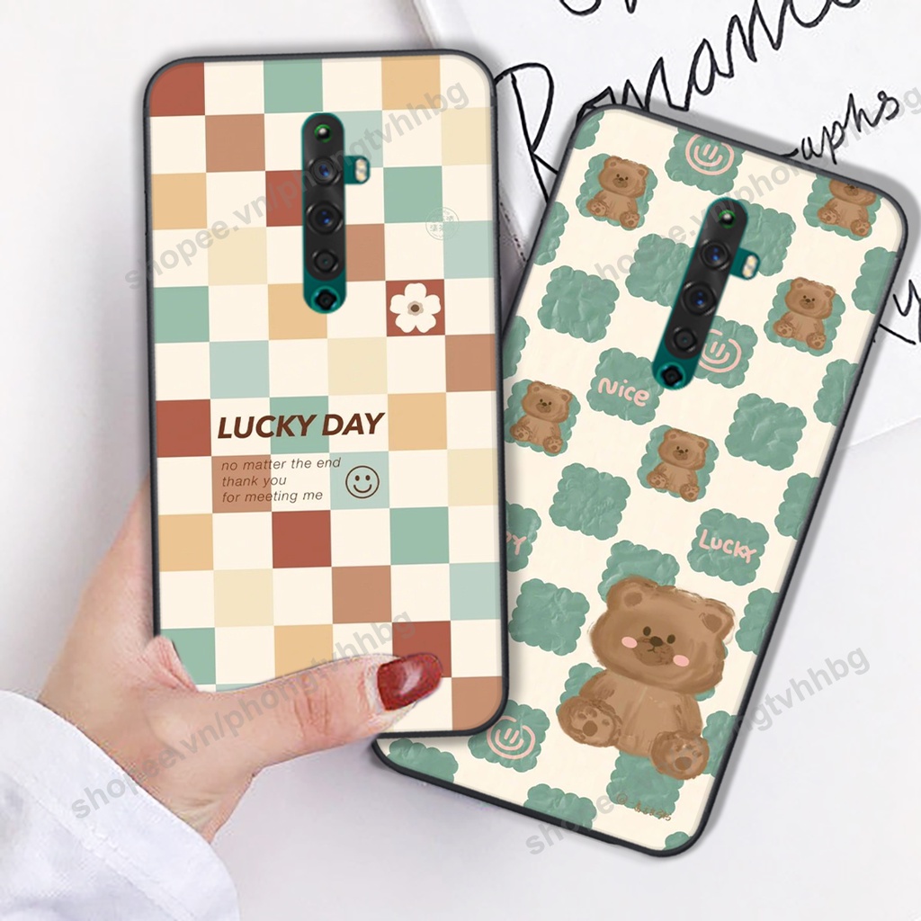 Ốp lưng Oppo Reno / Reno 2 / Reno 2Z / Reno 2f / Reno2 F trái tim gấu thể thao , smile mặt cười cực cute