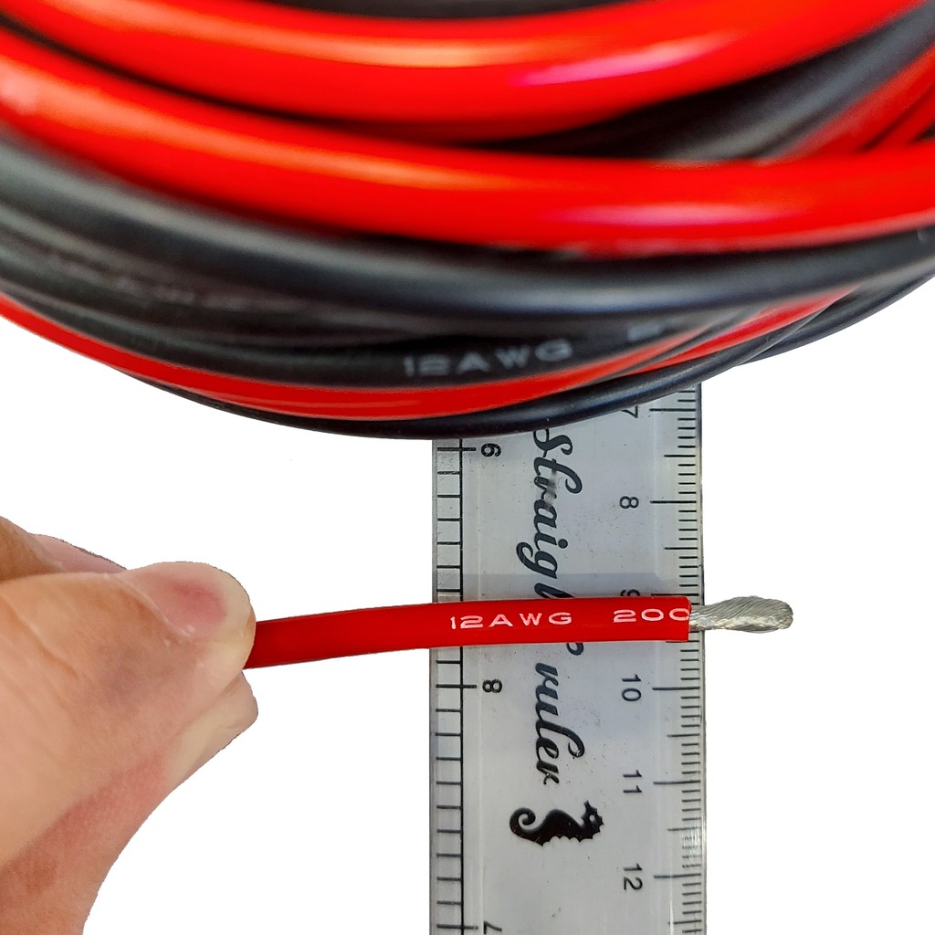 - Dây Silicon 12 AWG chống cháy 12AWG chịu nhiệt - siêu dẻo siêu mềm chịu tải lên đến 30A cho NLMT RC Drone Quad