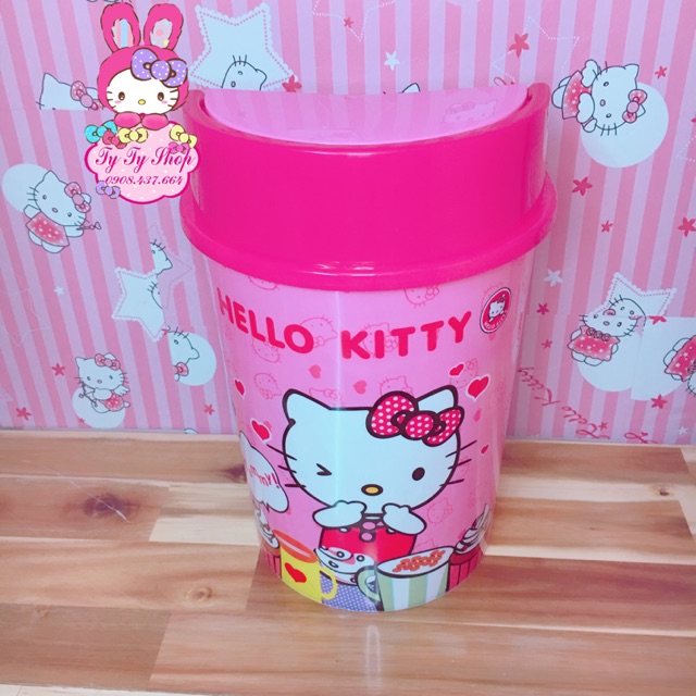 Thùng rác cao 26cm Hello Kitty