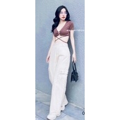 Áo croptop thắt dây eo 46-75 kgs bigsize