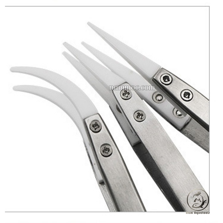 Nhíp INOX Đầu Sứ Giúp Kẹp Chính Xác - Chịu Nhiệt Cao - Chống Mòn - Chống Gỉ Sét