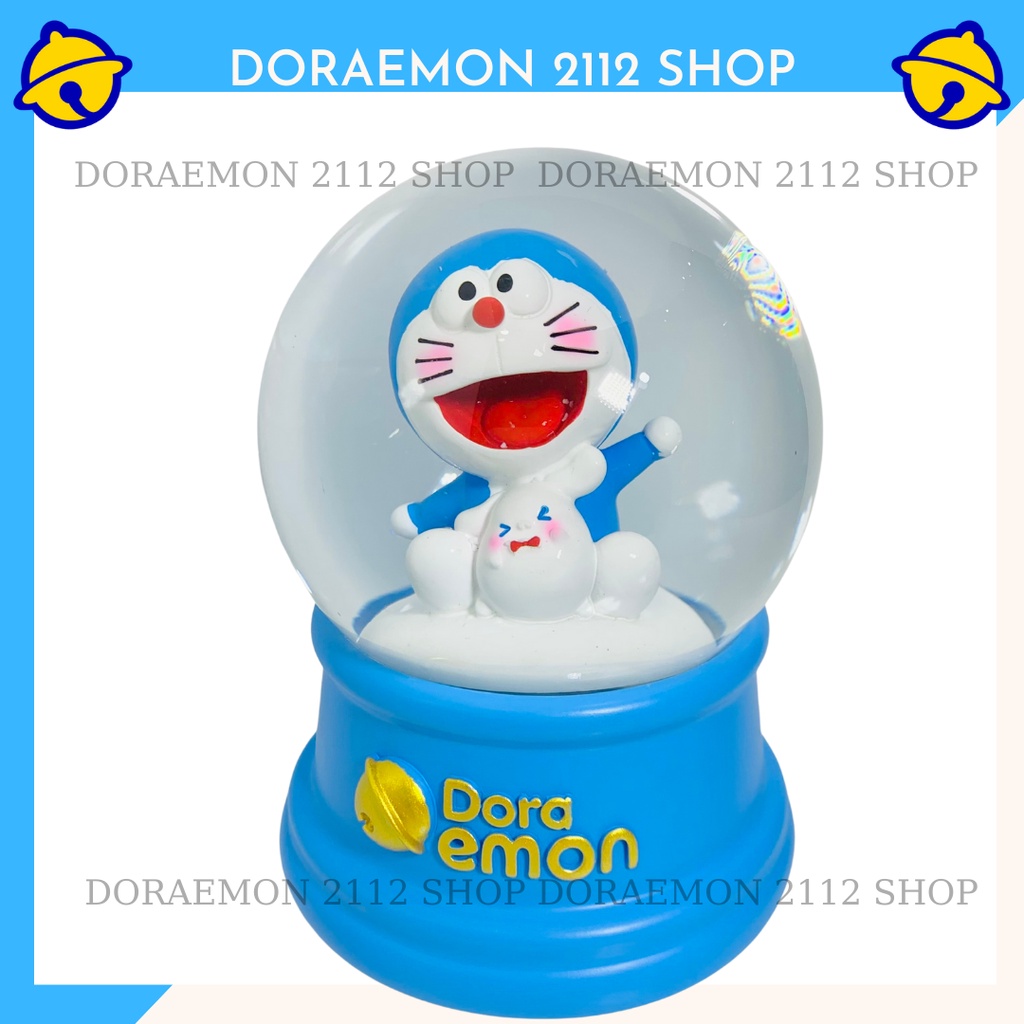 Quả cầu tuyết size LỚN Doraemon nhạc đèn tự thổi tuyết