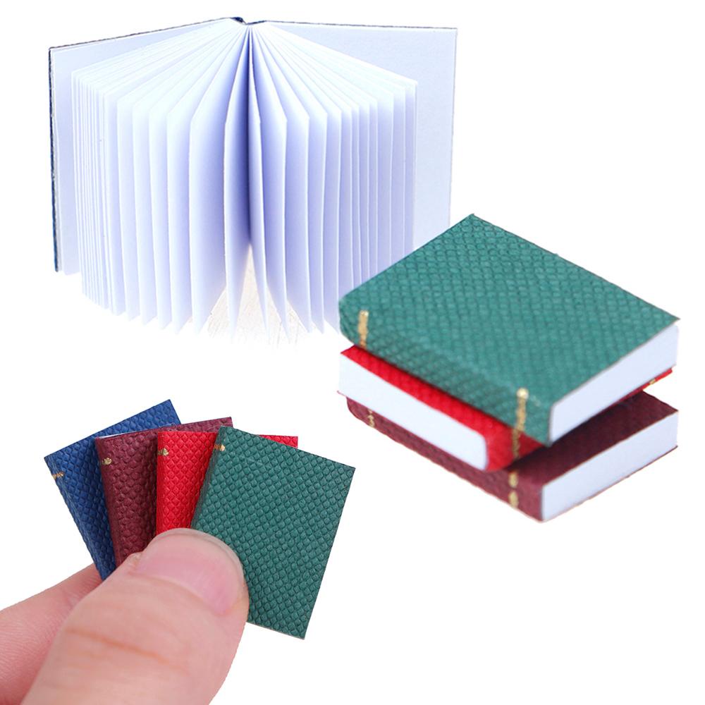 BEBETTERM Set 4 Cuốn Sách Mini Trang Trí Nhà Búp Bê