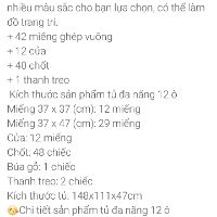 Tủ 12 ô nhựa ghép