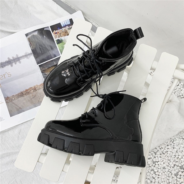 (Sẵn Lì 37 40 - Bóng 39 40 )✨Bốt Ulzzang cao cổ da PU chất lượng cao - ảnh thật cuối | BigBuy360 - bigbuy360.vn