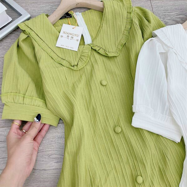 Đầm maxi dáng dài dự tiệc, đầm tiểu thư tay phồng phong cách cá tính, dễ thương