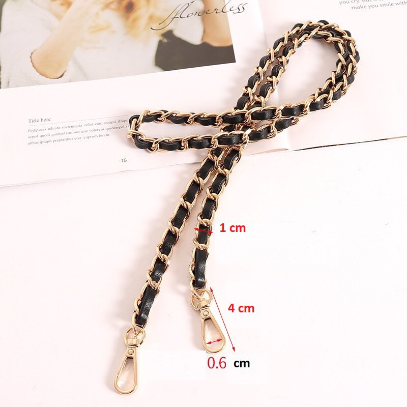 Dây da phối xích, dây xích kim loại đeo vai túi xách quai túi bag straps, chain, CROSSBODY BAGS, bag string