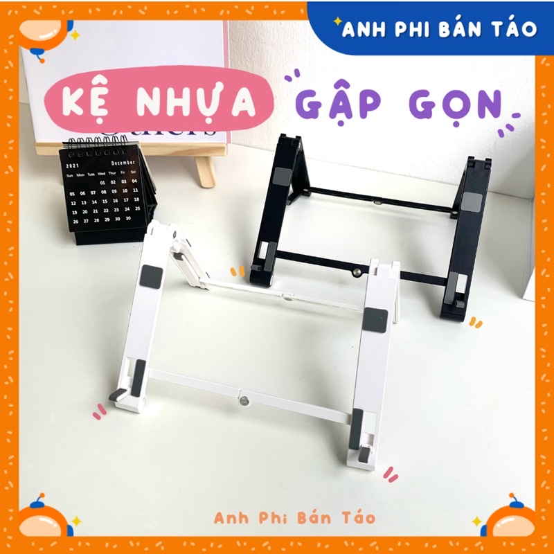 Kệ Đỡ Laptop Máy Tính Bảng Bằng Nhựa Cao Cấp Tản Nhiệt Tiện Lợi- Có Thể Gập Gọn