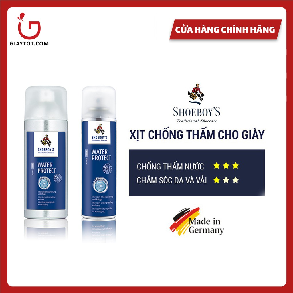 XỊT CHỐNG THẤM NƯỚC CHO GIÀY SHOEBOY'S - BÌNH XỊT NANO CHỐNG THẤM CHO GIÀY