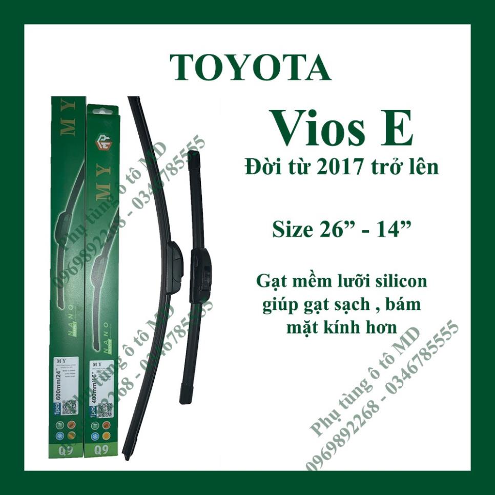 Bộ 2 Gạt mưa Toyota Vios các đời và Gạt mưa các dòng xe khác của Toyota: Yaris, Altis, Camry .