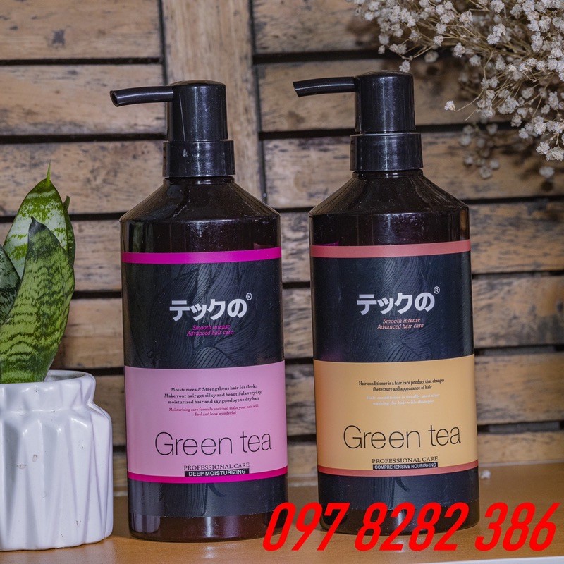 Cặp Dầu Gội Xả Siêu Mượt Trà Xanh Green Tea 780ml x 2