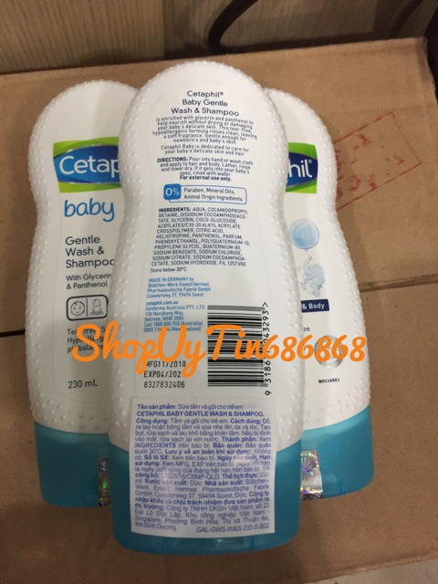 Sữa Tắm Gội Cetaphil Baby Wash and Shampoo (230ml)