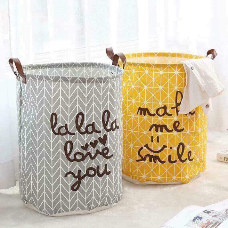Sọt vải đựng quần áo, giỏ đựng đồ chơi, túi đựng chăn màn, đồ xếp gọn VIngate loại LỚN 40 X 30 - giao màu ngẫu nhiên