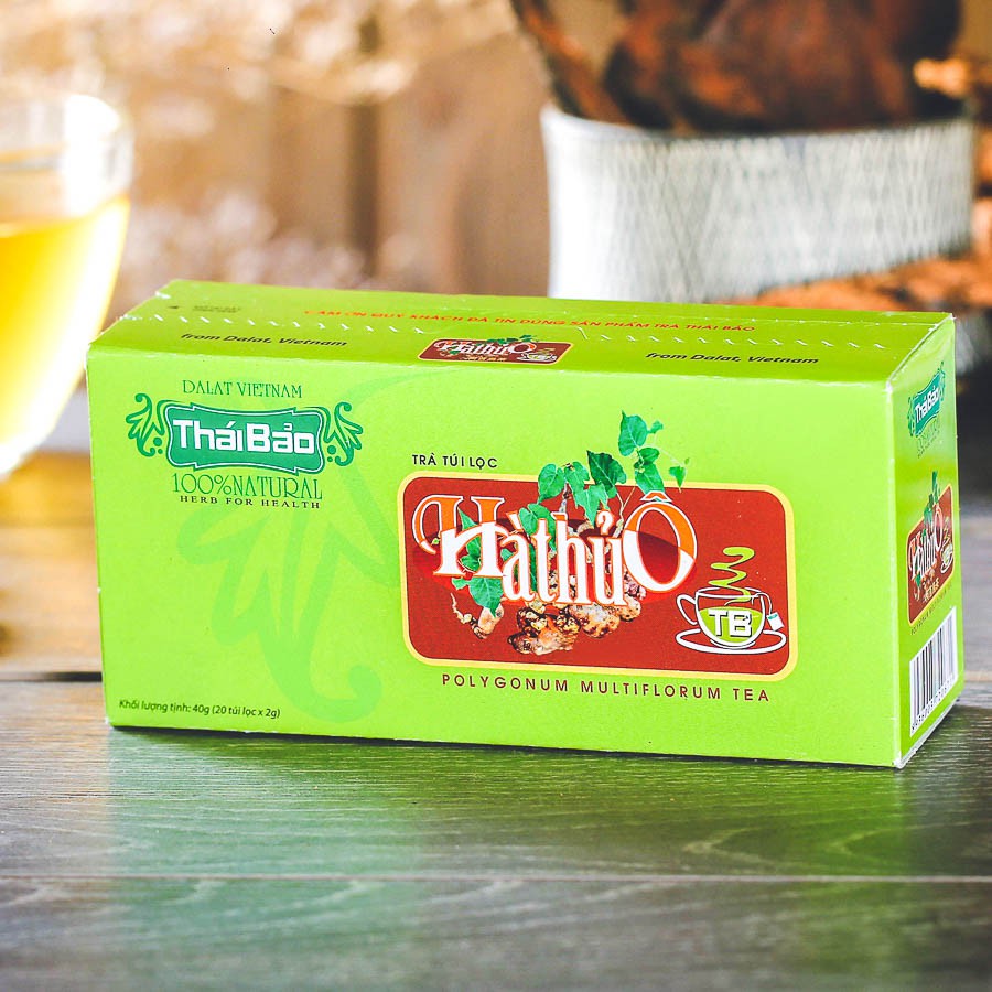 Trà hà thủ ô túi lọc, 20 tép, hộp, mẫu xanh, Thái Bảo | BigBuy360 - bigbuy360.vn