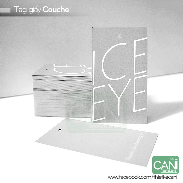 500c Tag tem giấy In theo yêu cầu  treo quần áo hình chữ nhật thẻ treo CANI