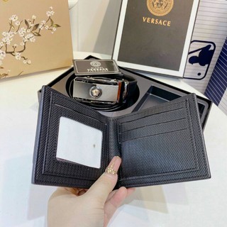 combo bóp Nam + dây nịt nhãn  Versace