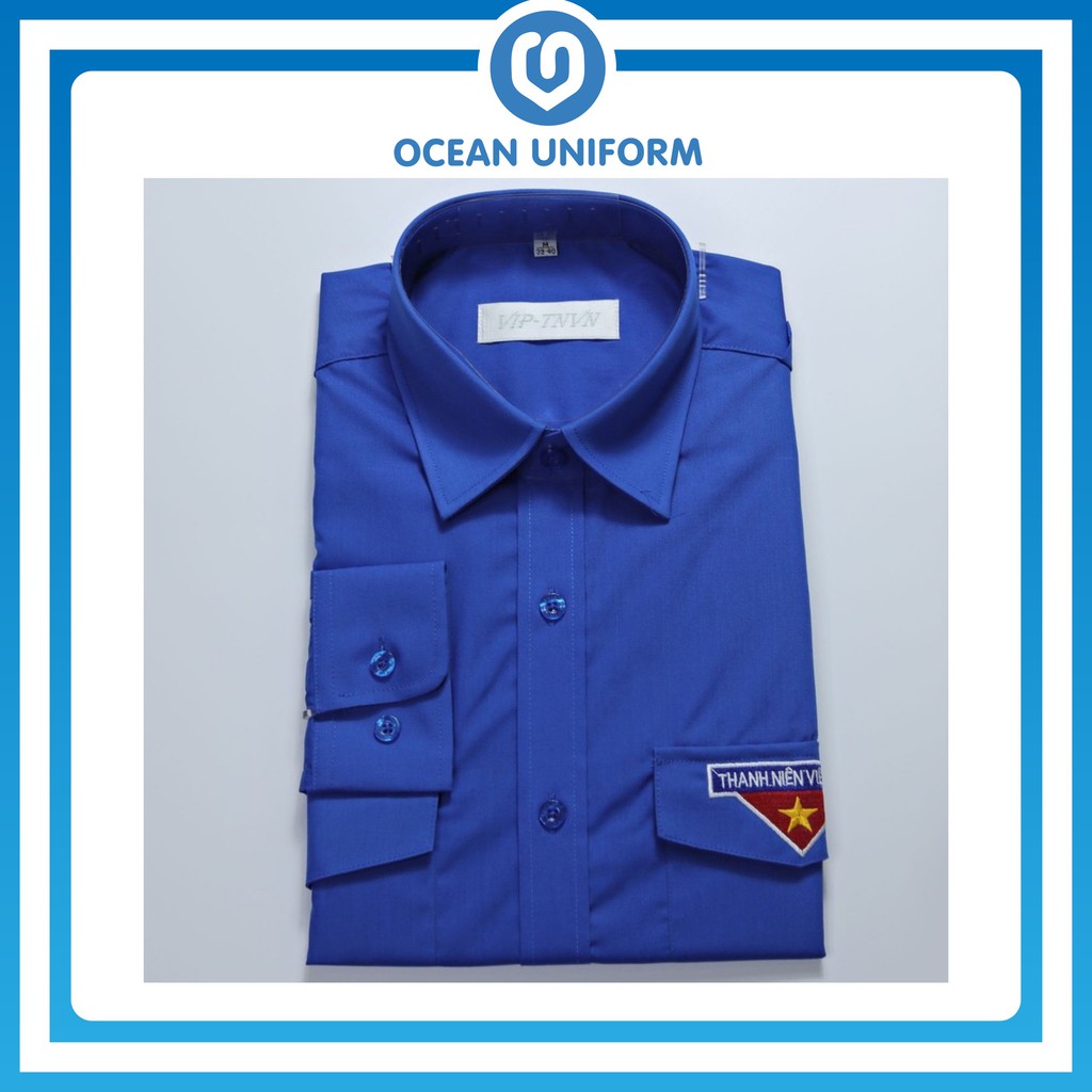 Áo đoàn thanh niên sơ mi nam nữ dài tay cao cấp Ocean Uniform