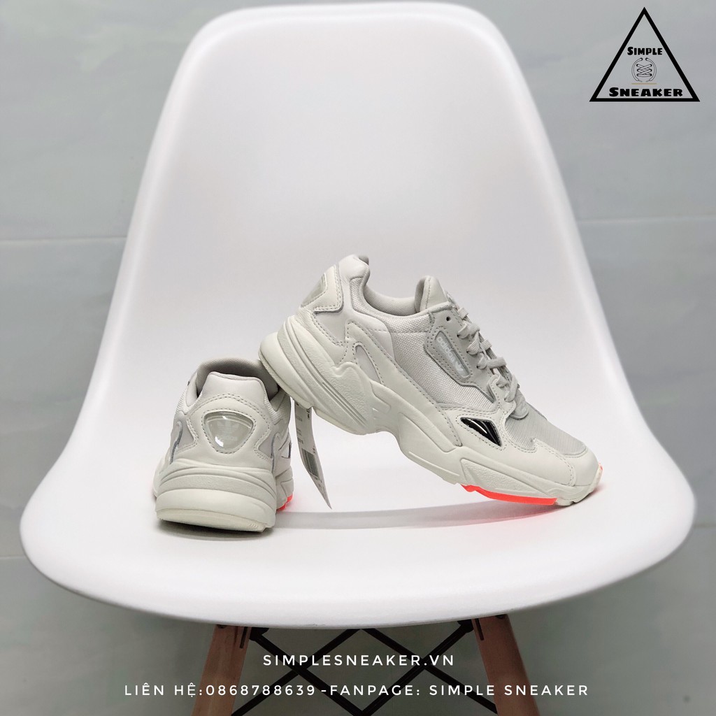 Giày Nữ Adidas Auth 🔴FREESHIP🔴 Adidas Falcon Cream Orange Chính Hãng [EE5118 ]- Giày Sneaker Nữ Adidas - Simple Sneaker