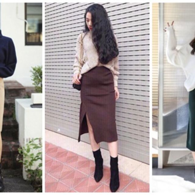 Chân váy len mèo lười